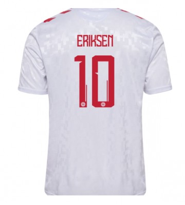 Dinamarca Christian Eriksen #10 Segunda Equipación Eurocopa 2024 Manga Corta